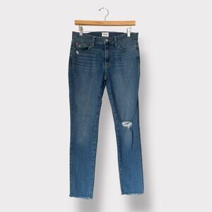 Hudson jeans Natalie skinny distressed frayed hem size 28